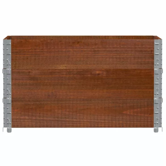 barna tömör fenyőfa kerti növénytartó 100 x 50 cm