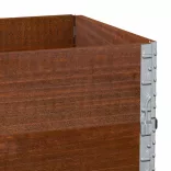 barna tömör fenyőfa kerti növénytartó 100 x 50 cm