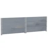 szürke tömör fenyőfa kerti növénytartó 100 x 100 cm