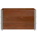 barna tömör fenyőfa kerti növénytartó 100 x 100 cm