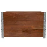 barna tömör fenyőfa kerti növénytartó 100 x 100 cm