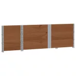 barna tömör fenyőfa kerti növénytartó 150 x 50 cm