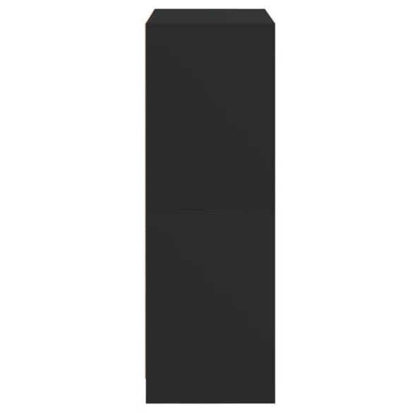fekete szerelt fa magasszekrény ajtókkal 68 x 37 x 109 cm