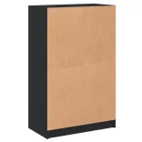 fekete szerelt fa magasszekrény ajtókkal 68 x 37 x 109 cm