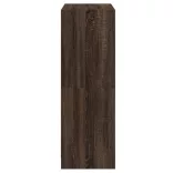 barna tölgyszínű szerelt fa magasszekrény ajtókkal 68x37x109 cm