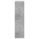 betonszürke szerelt fa magasszekrény ajtókkal 68x37x142 cm