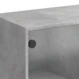 betonszürke szerelt fa magasszekrény ajtókkal 68x37x142 cm