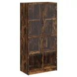 füstös tölgy színű magasszekrény ajtókkal 68x37x142 cm