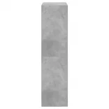 betonszürke szerelt fa magasszekrény ajtókkal 68x37x142 cm