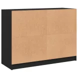 fekete szerelt fa tálalószekrény 102x37x75,5 cm