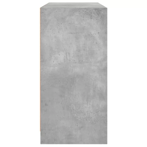 betonszürke szerelt fa tálalószekrény 102x37x75,5 cm