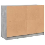 betonszürke szerelt fa tálalószekrény 102x37x75,5 cm