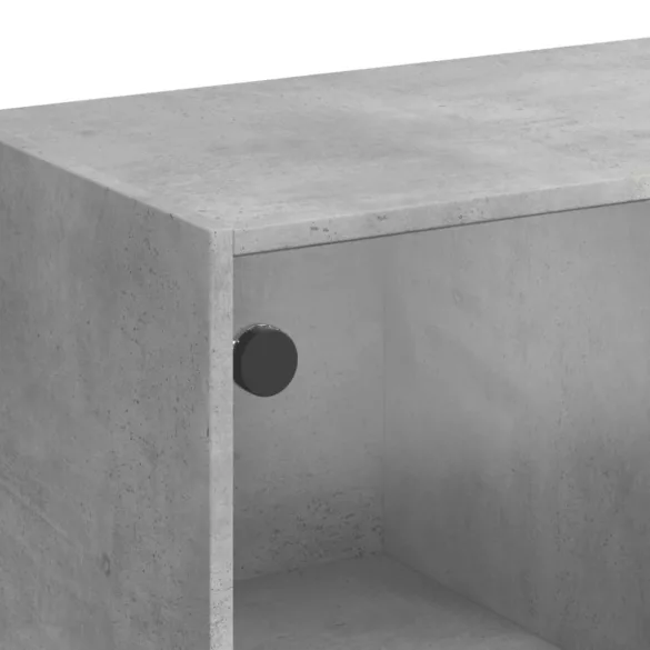betonszürke szerelt fa tálalószekrény 102x37x75,5 cm