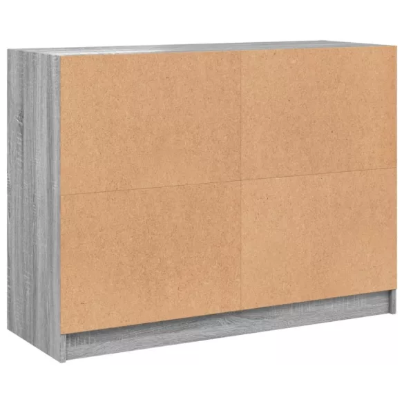 szürke sonoma színű szerelt fa tálalószekrény 102x37x75,5 cm