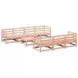 8 részes tömör duglászfenyő kerti kanapészett