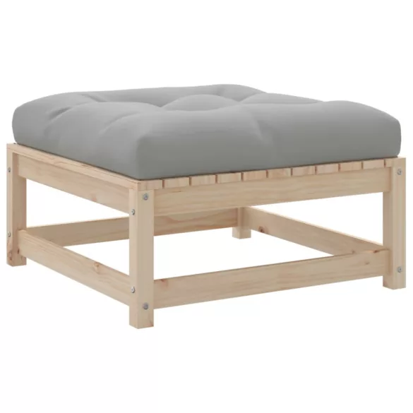 8 részes tömör fenyőfa kerti kanapészett párnákkal