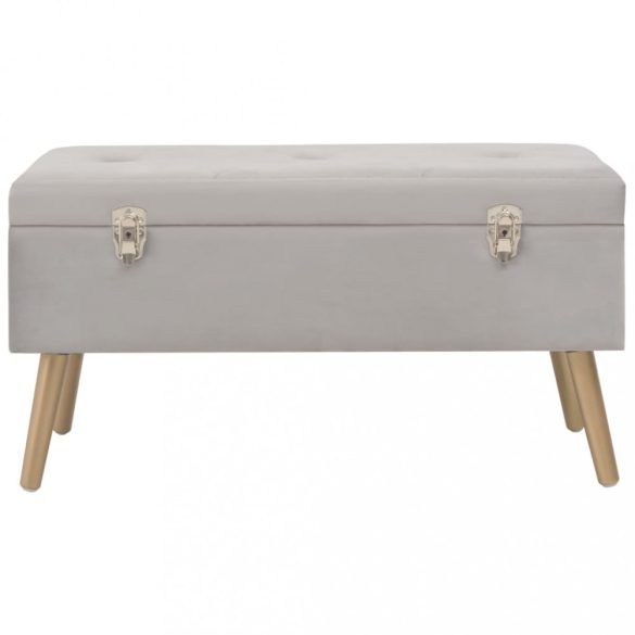 szürke bársonypad tárolórekesszel 80 cm