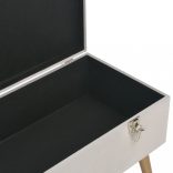 szürke bársonypad tárolórekesszel 80 cm