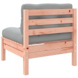 9 részes tömör duglászfenyő kerti kanapészett párnákkal