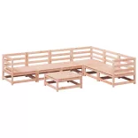 7 részes tömör duglászfenyő kerti kanapészett