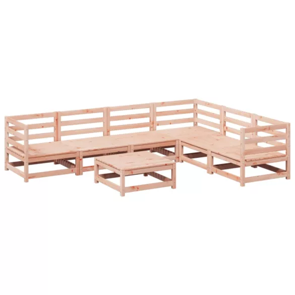 7 részes tömör duglászfenyő kerti kanapészett