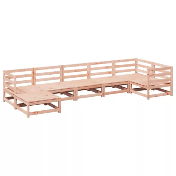 7 részes tömör duglászfenyő kerti kanapészett