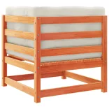 10 részes viaszbarna tömör fenyőfa kerti ülőgarnitúra párnákkal