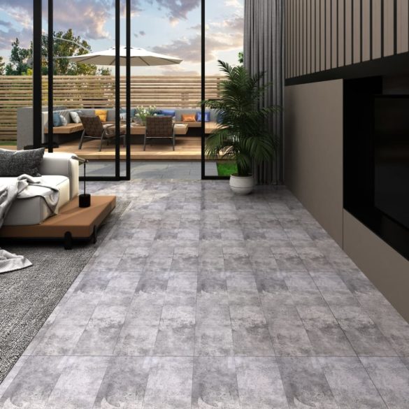 barna cement 2 mm-es öntapadó PVC padlóburkoló lapok 5,21m²