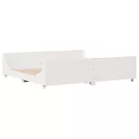 fehér tömör fenyőfa ágy matrac nélkül 200 x 200 cm