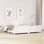 fehér tömör fenyőfa ágy matrac nélkül 200 x 200 cm