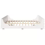 fehér tömör fenyőfa ágy matrac nélkül 200 x 200 cm