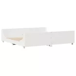 fehér tömör fenyőfa ágy matrac nélkül 200 x 200 cm