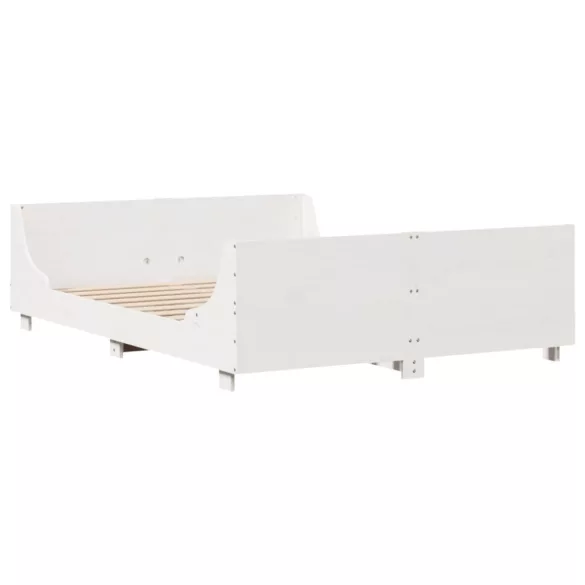 fehér tömör fenyőfa ágy matrac nélkül 160 x 200 cm