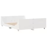 fehér tömör fenyőfa ágy matrac nélkül 160 x 200 cm