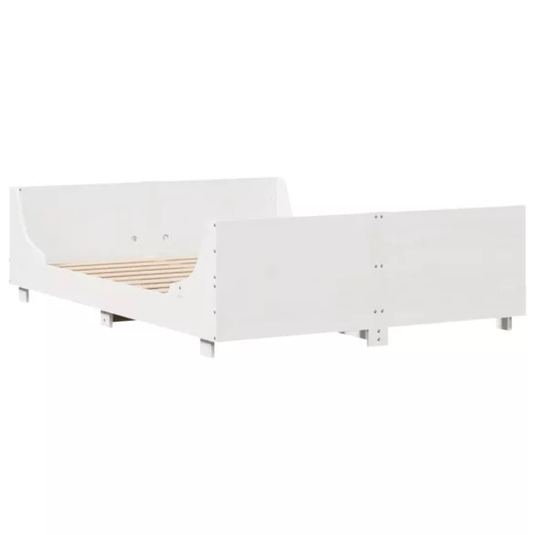 fehér tömör fenyőfa ágy matrac nélkül 160 x 200 cm