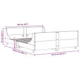 fehér tömör fenyőfa ágy matrac nélkül 160 x 200 cm