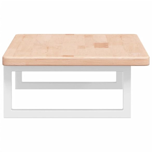 acél és tömör tölgyfa falra szerelhető mosdópolc