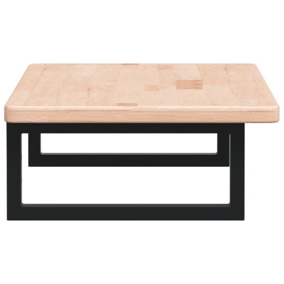 acél és tömör tölgyfa falra szerelhető mosdópolc