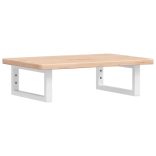 acél és tömör tölgyfa falra szerelhető mosdópolc