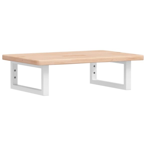 acél és tömör tölgyfa falra szerelhető mosdópolc