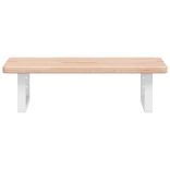 acél és tömör tölgyfa falra szerelhető mosdópolc