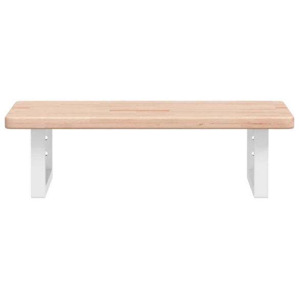 acél és tömör tölgyfa falra szerelhető mosdópolc