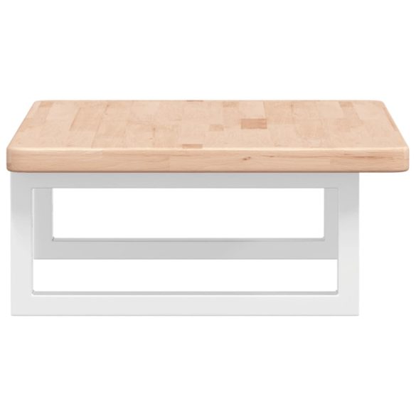 acél és tömör tölgyfa falra szerelhető mosdópolc