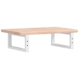 acél és tömör tölgyfa falra szerelhető mosdópolc