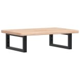 acél és tömör tölgyfa falra szerelhető mosdópolc