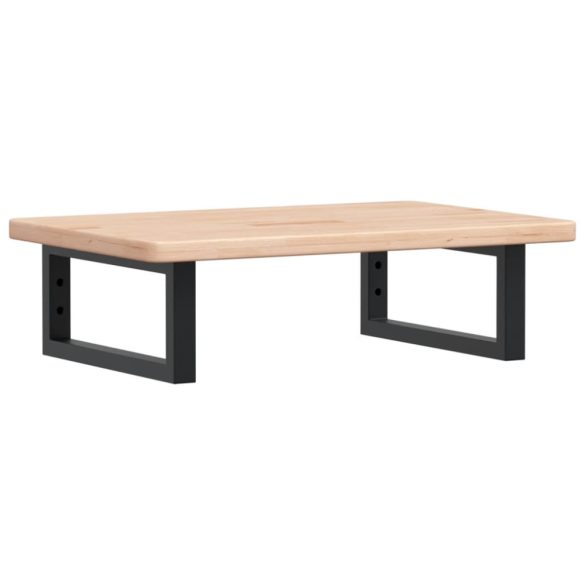 acél és tömör tölgyfa falra szerelhető mosdópolc