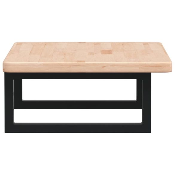 acél és tömör tölgyfa falra szerelhető mosdópolc