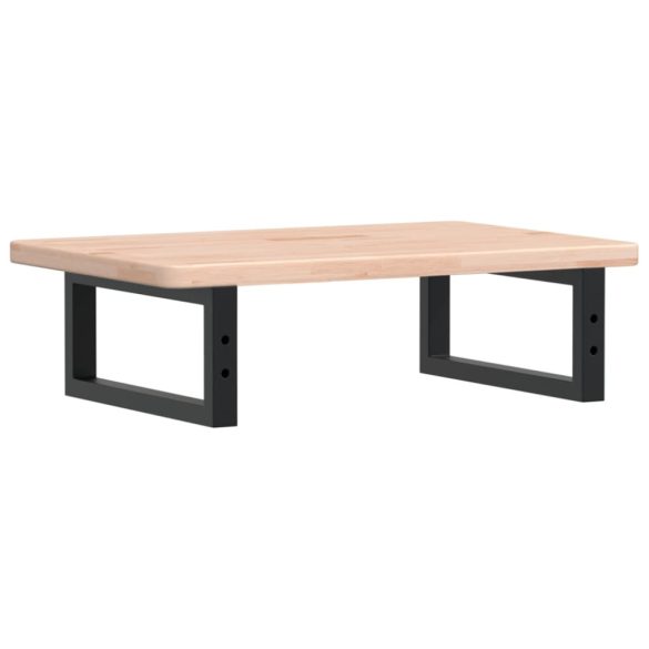 acél és tömör tölgyfa falra szerelhető mosdópolc