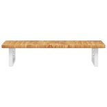 acél és tömör tölgyfa falra szerelhető mosdópolc