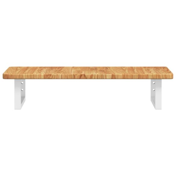 acél és tömör tölgyfa falra szerelhető mosdópolc